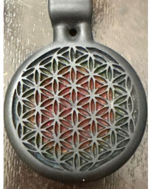 Etched 3d Matte Black Pendant