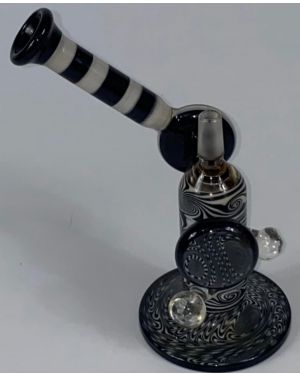 Black and White Joel Halen Side Car Bubbler rig